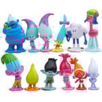 12 st Trolls leksaker Mini Troll docka Leprocauns samlarobjekt docka, S actionfigurer, tårtdekorationer[HK]