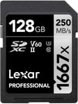 Lexar Professional 1667x SD Card 128GB, SDXC UHS-II Memory Card, Up to 250MB/s