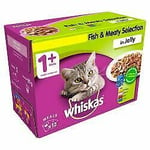 Whiskas 1+ Cat Pouches Fish & Meaty Selection In Jelly 12x10 - 100g - 410942