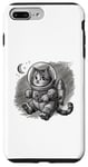 Coque pour iPhone 7 Plus/8 Plus drôle astronaute mignon animal chat avec étoiles dans l'espace enfants