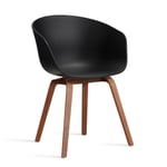 HAY About a Chair 22 stol 2.0 Svart-lackerat valnötsstativ