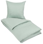 Påslakanset King Size - 240x220 cm - 100% bomullssatin - Dusty grön enfärgat sängset - Borg Living sänglinne