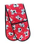 Oven Glove Dog Bone Quilted Kitchen Double Pot Holder Hanging Loop UK Made
