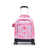 Kipling New Zea, Large Wheeled Backpack (With Laptop Protection), 21 x 35 x 50 cm, Garden Clouds (Pink)