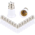 15 stycken b22-sockeladapter till E27, baslampskonverter, glödlampsadapter för LED-lampor