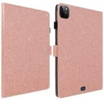 Housse - Roséguld - Folio Etui Paillettes - Videostöd - iPad Pro 11 2020 / iPad Air 2020 Rose guld