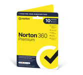 NORTON 360 PREMIUM SECURITY 2024 10 DEVICES 1 YEAR WITH SECURE VPN - RETAIL BOX