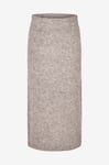 Selected FEMME - Kjol slfGabella HW Midi Knit Skirt - Grå