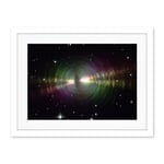 Artery8 Hubble Space Telescope Image Rainbow Image Of The Egg Nebula Light Ripples Reflecting On The Dying Star's Dust Shells Artwork Framed Wall Art Print 18X24 Inch