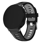 Garmin Forerunner 220 / 230 / 235 / 620 / 630 / F735 XT two-tone silicone watch band - Black / Grey