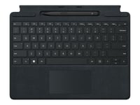 Microsoft Surface Pro Signature Keyboard - tastatur med to touchpad, accelerometer, Slim Pen 2 opbevaring og opladningsbakke QWERTZ tysk sort