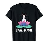 Baaa-Maste Baaamaste Meditation Lotus Funny Goat Yoga T-Shirt