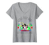 Womens Girls Trip BABY GET READY FOR CHAOS Girls Trip Party V-Neck T-Shirt