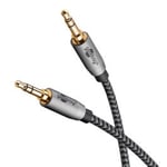 Goobay 3,5mm AUX minijack kabel 1m stoffbelagt