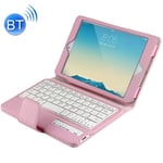 Ultra-thin Tablet Keyboards Detachable Bluetooth Keyboard And Leather Case with Holder, for IPad Mini 4 / Mini 3 / Mini 2 / Mini (Color : Pink)