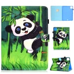 LMFULM® Case for Apple iPad Air 2020 (4th Generation) (10.9 Inch) PU Magnetic Leather Case Shockproof Silicone Bumper Cover with Auto Sleep/Wake Stand Protective Shell Flip Cover Panda and Bamboo