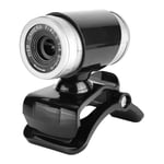 Samfox Camera, USB 12 Megapixel HD Web Webcam 360 Degree Clip-on Camera with Microphone (Black)