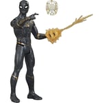 Marvel Spiderman Mystery Web Gear Black & Gold Suit Spider-Man 6in Action Figure