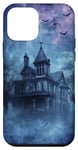 Coque pour iPhone 12 mini Foreboding Haunted House Sky Tourbillons Gothiques Chauves-souris