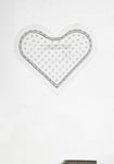 Nabbi Pärlplatta hjärta 8 cm transparent