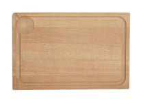 Planche à Découper En Bambou KESPER - 56x50x4 Cm - Protection Plaque De Cuisson - Rainure De Jus Integrée