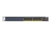 NETGEAR M4300-28G-PoE+ - Commutateur - C3 - Géré - 2 x 10/100/1000/10000 + 2 x 10 Gigabit SFP+ + 24 x 10/100/1000 (PoE+) - flux d'air de l'avant vers l'arrière - Montable sur rack - PoE+ (480 W)