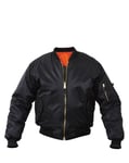 Rothco MA-1 Bomberjacka / Pilot Jacka (Svart, 9XL) 9XL Svart