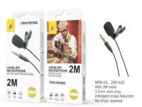 OnePlus mikrofon med clips - Svart - 2 meter lång kabel - Mini Jack