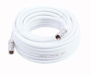 MAST DIGITAL YCAB02G/1 Smedz 10 m RG6 Satellite TV Coax Cable Extension Kit with Fitted Compression F Connectors for Sky HD, Freesat & Virgin - White
