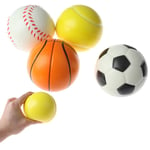 10cm Foam Stress Balls Toy Baby Basketball Football Squeeze Soft 2(football)