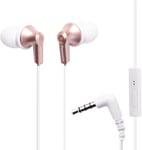 Panasonic ErgoFit Earbud Earphones with Microphone Rose Gold