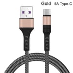 Type C Micro Usb Cable 5a Fast Charging Charger Gold Max.5a Type-c