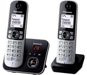 KX TG 6822 Panasonic Cordless Phone with Answer Machine Twin DECT Telephone