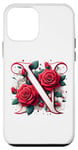 iPhone 12 mini Red Rose Roses Flower Floral Design Monogram Letter N Case