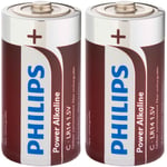 Philips - Pile lr14 c alcaline 2pcs