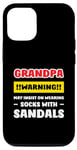 Coque pour iPhone 15 Pro Cadeau amusant pour grand-père avec inscription « Socks Combo »