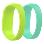 MoKo Band Compatible with Garmin Vivofit JR, [2 PACK] Soft Silicone Unadjustable Replacement Strap Band Bracelet fit Garmin Vivofit JR/Vivofit JR 2/Vivofit 3 Wristband, Small Size - Lime & Mint Green