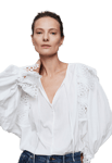 Wera Blus med volang LADY Vit