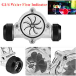 G1/4 Thread Female to Female Water Flow Meter Indicator 8 Impeller for Computer