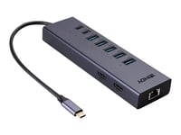 LINDY DST-Mini Duo - Station d'accueil - pour smartphone, tablette, ordinateur portable - USB-C / Thunderbolt 3 / Thunderbolt 4 - 2 x HDMI - GigE - 100 Watt