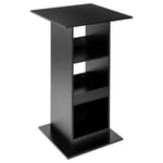 WOLTU Table de Bar Carrée, avec 3 Étagères, Petite Table de Cuisine, Meuble d’Appoint pour Salle à Manger, Cuisine, Salon, Panneau de Bois Composite, Noir, 60x60x112cm