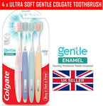 🇬🇧 4 X New Colgate Ultra soft Slim Bristle Gentle ENAMEL Sensitive Toothbrush 