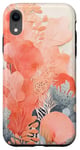 Coque pour iPhone XR Peinture corail et poisson motif nature