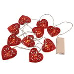 Uonlytech 1 Set LED Heart String Light Metal Hollow Red Heart Shape Light Battery Operated Fairy Light Valentines Day Party Decorations for Wedding Proposal Anniversary