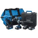 Storm Force 20V Cordless Ultimate Kit Hammer Drill Power Tool Bundle & Tool Bag