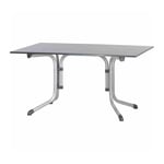 SIEGER Table Pliante Boulevard avec Plateau vivodur 140 x 90 cm, Mélange de matériaux, Graphite/Ardoise Anthracite, 140x90x73 cm