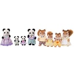 Sylvanian Families Pookie Panda Family & - Walnut Squirrel Family