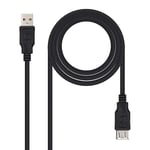 Levitantes Câble d'extension USB 2.0 3 mètres type A mâle et A femelle noir compatible avec les jeux de console, les appareils photo, les imprimantes, etc