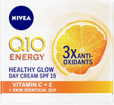 NIVEA Q10 Energy Healthy Glow Face Day Cream, Energising Day Cream 50ml Pack