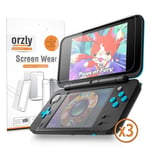Orzly 3 in 1 Dual Screen Protector Pack (3 Top + 3 Bottom) for Nintendo 2DS XL